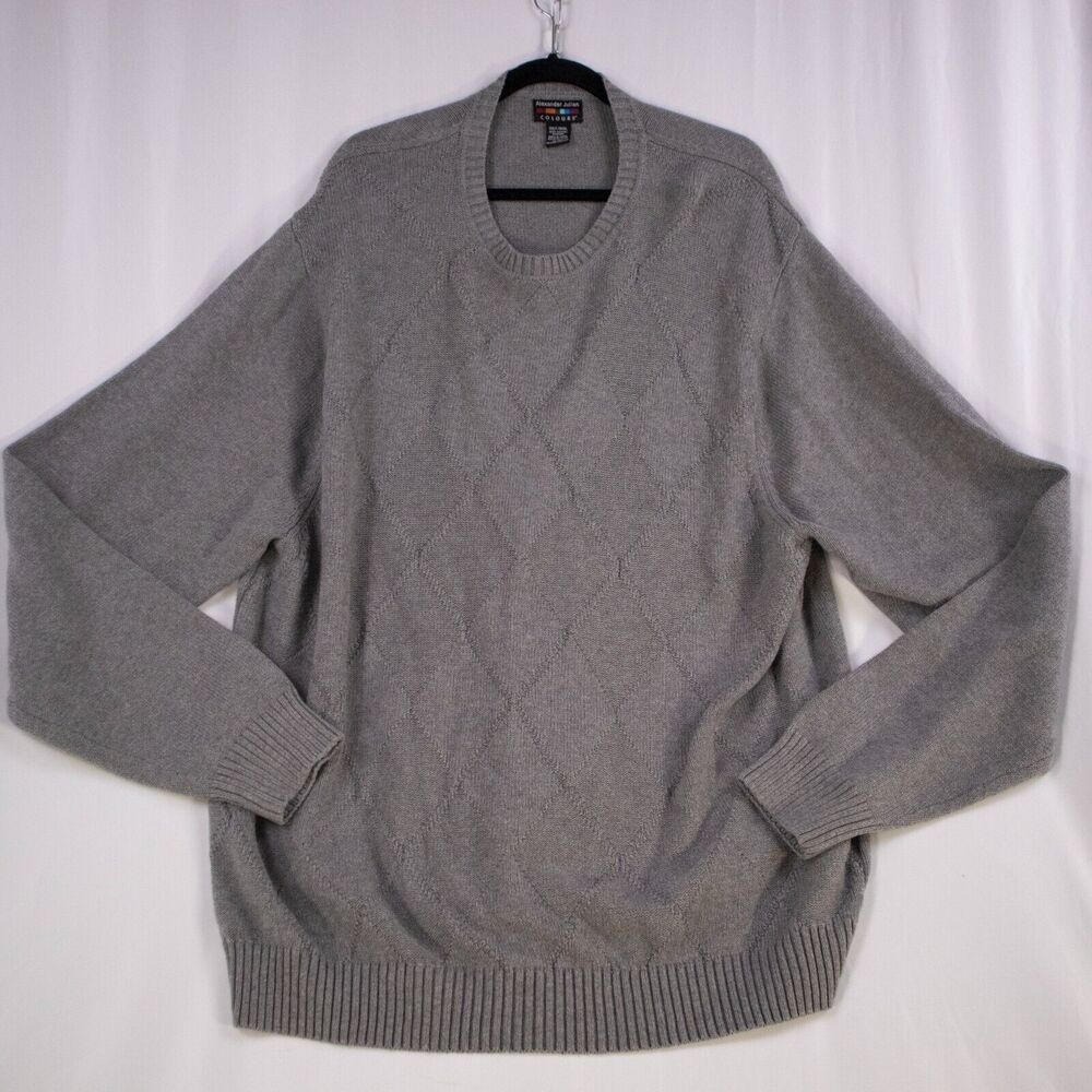 Alexander Julian Grey Sweater Mens Size 3XLT
